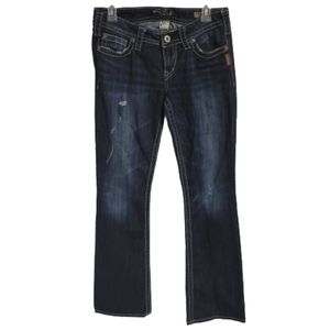 Silver Jeans Dark Wash Pioneer Bootcut Jeans